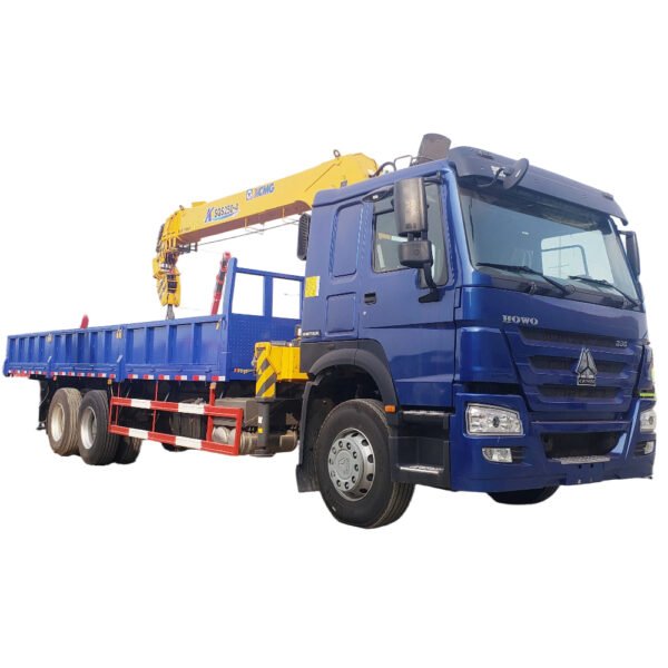HOWO 12 Ton Cargo 6X4 Truck Mounted Hydraulic Telescopic Boom Crane Lorry Telescopic Boom Loading Crane