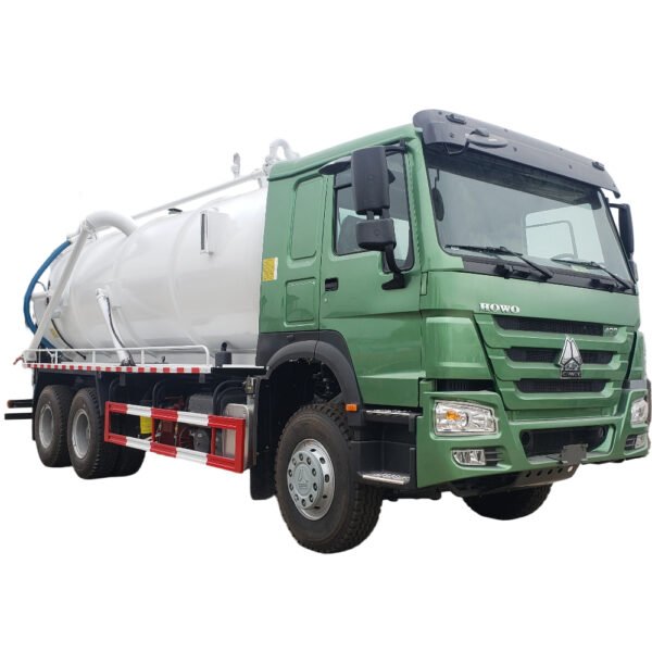 Sinotruk HOWO 3axles 10wheels 15cbm 18tons Vacuum Suction Truck for Sewage Cleanup with Jurop PN155 Moro Pump
