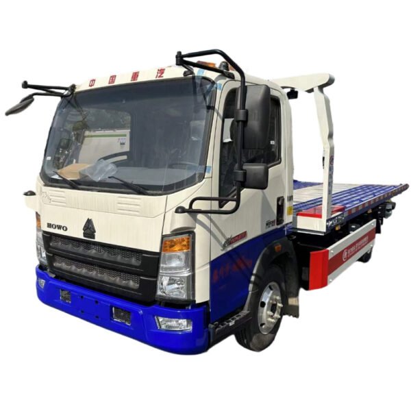 Sinotruk HOWO 5ton Flatbed Wrecker Tow Truck with Auto Wrench 5ton Underlift for Car Van Recovery Saving