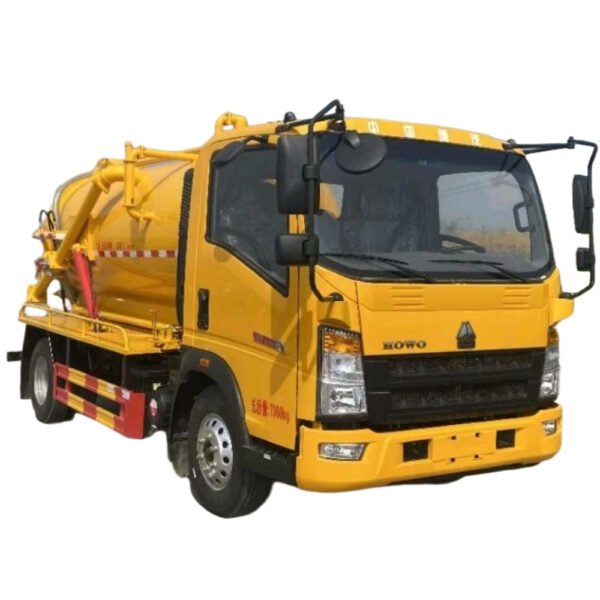 HOWO 5m3 4X2 Sewage Suction Septic Vacuum Truck Jurop Moro Pump