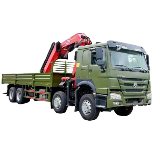HOWO 8*4 25T 20T Mounted Palfinger Knuckle Five Section Folding Arm Crane Truck