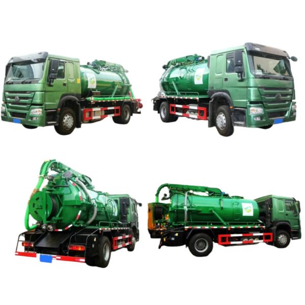 HOWO 9000 Liter Sewer vacuum Truck High Pressure Combined Jetting Truck Sludge Removal Truck