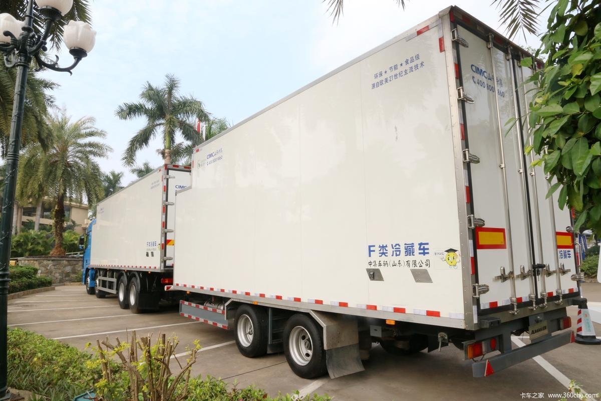 3axles Freezer Refrigerator Box Truck with Freezer Food Refrigerated Semi-Trailer Double-axis trailer Refrigerated truck - Image 9